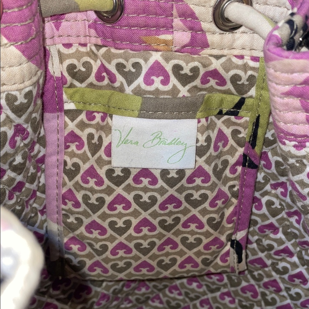Vera Bradley Portobello Road Drawstring Backpack Retired Spring Bag cottagecore - Picture 9 of 9